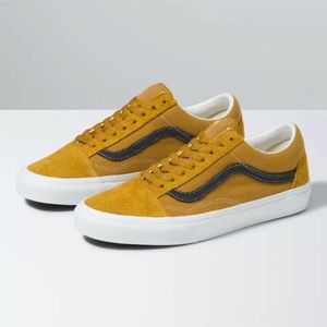 new mens size 10 vans old skool heavy textures golden brown/black